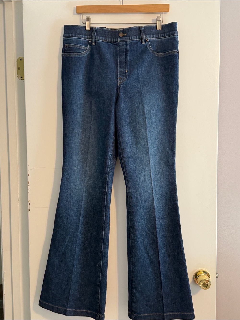 SPANX Women's Dark Blue Flare Jeans